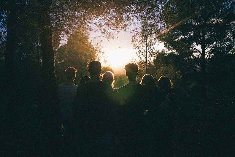 Friends at Sunset