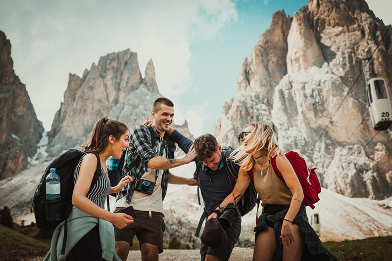 Friends on a Hike